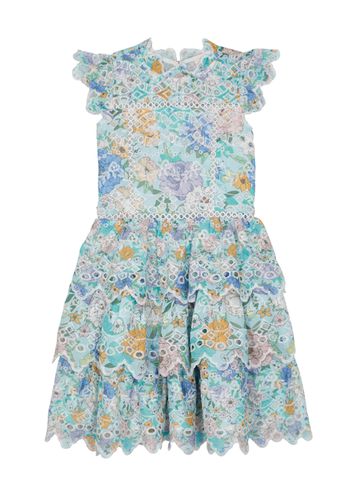 Kids Azure Floral-print Cotton Dress - - 11-12Y (12 Years) - MARLO - Modalova