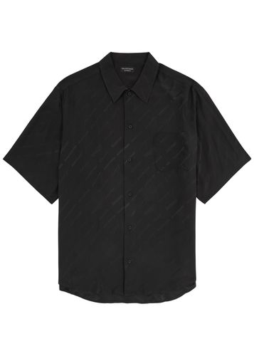 Logo-jacquard Silk Shirt - - 40 (C15.75 / M) - Balenciaga - Modalova