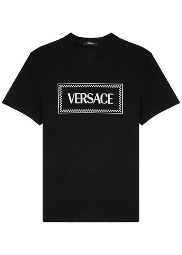 Logo-embroidered Cotton T-shirt - Versace - Modalova