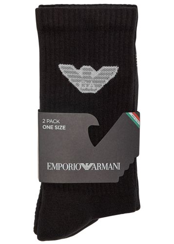 Logo-intarsia Cotton-blend Socks - set of two - - One Size - Emporio armani - Modalova
