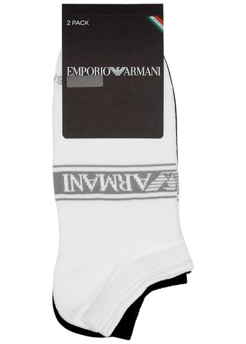 Logo-intarsia Cotton-blend Sneaker Socks - set of two - - L/XL L/XL - Emporio armani - Modalova