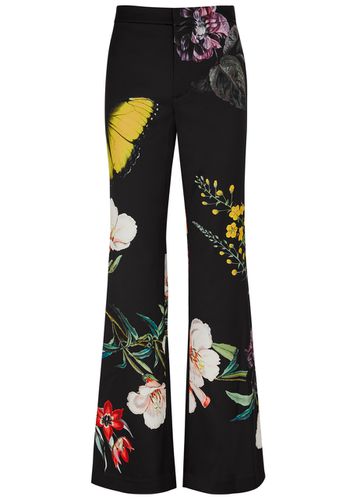 Ronnie Floral-print Satin-crepe Trousers - - 4 (UK8 / S) - Alice + Olivia - Modalova