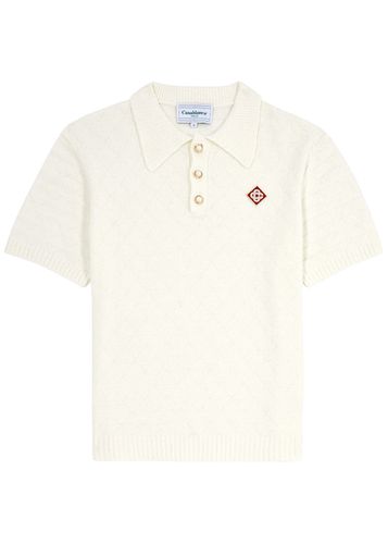 Bouclé-knit Cotton-blend Polo Shirt - - L - CASABLANCA - Modalova