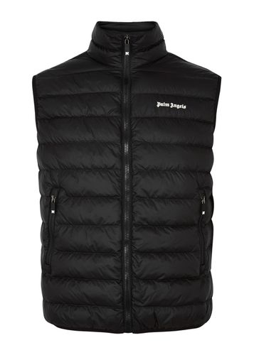 Logo Quilted Shell Gilet - - L - Palm Angels - Modalova