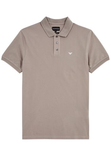 Logo Piqué Cotton Polo Shirt - - XL - Emporio armani - Modalova
