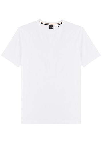 Boss Logo Cotton T-shirt - White - Boss - Modalova