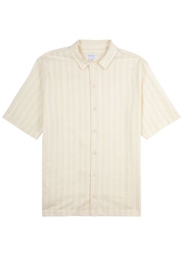 Striped Embroidered Cotton Shirt - - L - Sunspel - Modalova