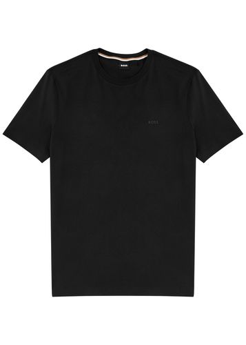 Boss Logo Cotton T-shirt - Black - Boss - Modalova