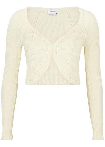 Butterfly Cropped Cotton-blend Cardigan - - M (UK12 / M) - BLUMARINE - Modalova