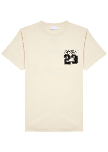 Logo-embroidered Cotton T-shirt - Off-white - Modalova