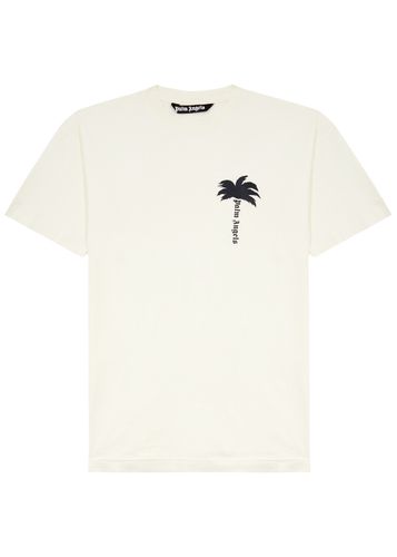 The Palm Printed Cotton T-shirt - Palm Angels - Modalova