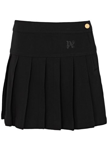 Pleated Piqué Cotton Mini Skirt - - L (UK14 / L) - Palm Angels - Modalova