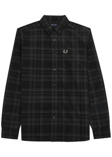 Checked Logo-embroidered Cotton Shirt - - M - Fred perry - Modalova