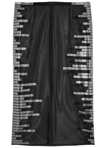 Pixel Crystal-embellished Mesh Midi Skirt - - M (UK12 / M) - NUE STUDIO - Modalova
