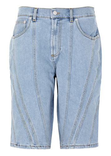 Panelled Denim Longline Shorts - - 36 (UK8 / S) - Mugler - Modalova