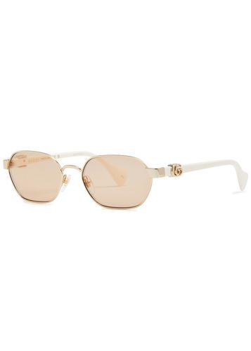 Gucci Oval-frame Sunglasses - Gold - Gucci - Modalova