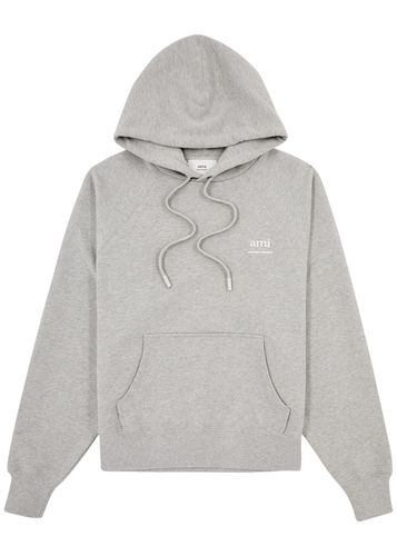 Logo Hooded Stretch-cotton Sweatshirt - - L - AMI Paris - Modalova