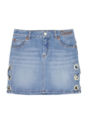 Chloe Kids Lace-up Stretch-denim Skirt (6-12 Years) - - 10YR (10 Years) - Chloé - Modalova