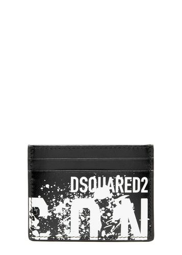 Icon Logo Leather Card Holder - Dsquared2 - Modalova