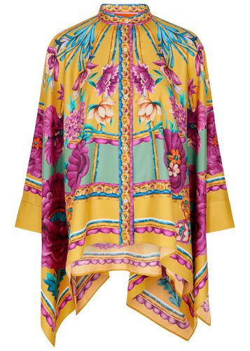 Foulard Floral-print Satin-twill Shirt - - L (UK14 / L) - LA DOUBLE J - Modalova