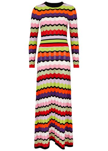 Vivica Striped Pointelle-knit Maxi Dress - - L (UK14 / L) - Olivia Rubin - Modalova