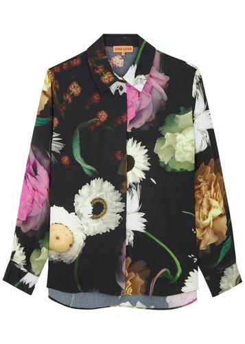 Foliage Floral-print Satin Shirt - - S (UK8-10 / S) - Stine Goya - Modalova