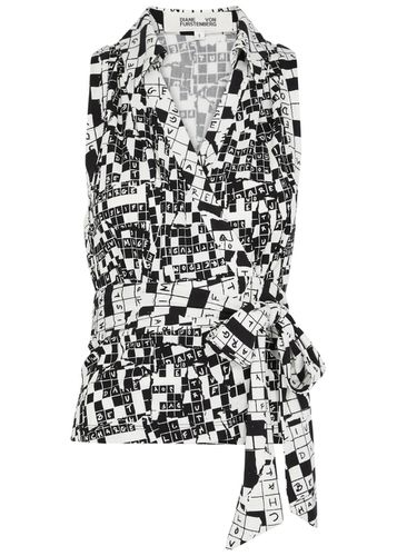 Ariane Printed Jersey Wrap top - - L (UK14 / L) - Diane von Furstenberg - Modalova