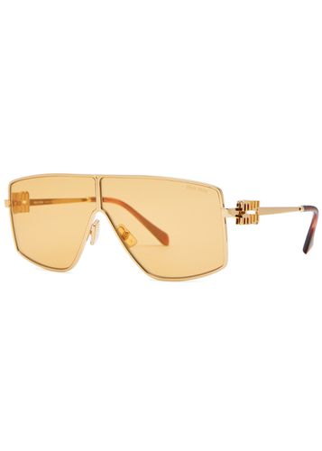 Miu Miu D-frame Sunglasses - Gold - Miu miu - Modalova