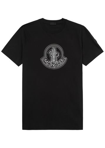 Moncler Logo Cotton T-shirt - Black - Moncler - Modalova
