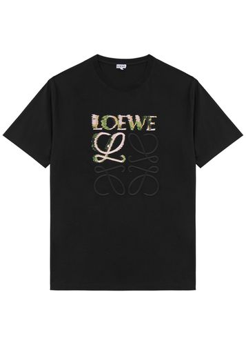 Loewe Logo Cotton T-shirt - Black - Loewe - Modalova