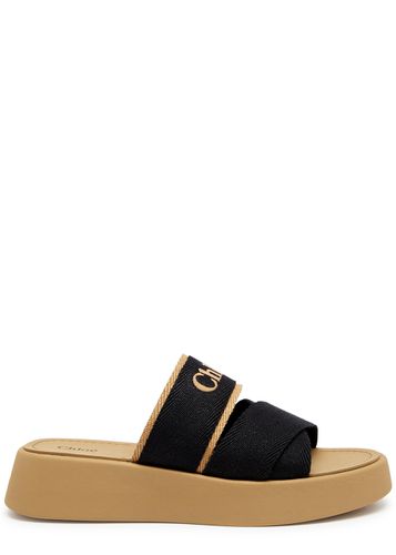 Chloe Mila Logo Canvas Flatform Sliders - - 39 (IT39 / UK6) - Chloé - Modalova