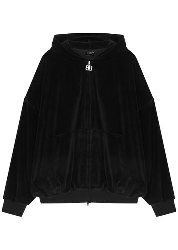 Crystal-embellished Hooded Velour Sweatshirt - - 1 (UK 8 / S) - Balenciaga - Modalova