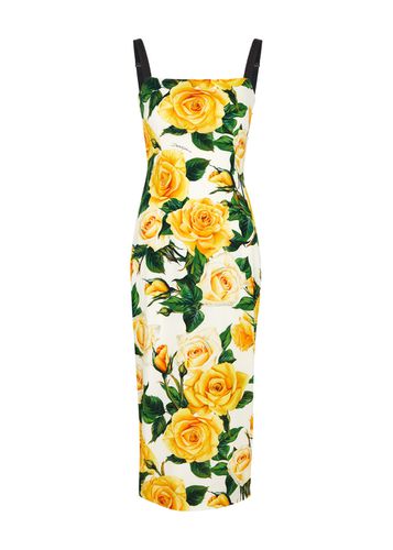 Dolce & Gabbana Floral-print Stretch-silk Midi Dress - - 38 (UK6 / XS) - Dolce&gabbana - Modalova