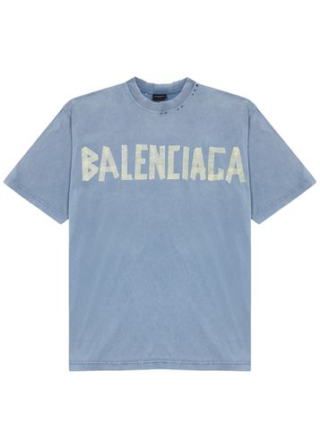 Tape Type Logo Cotton T-shirt - Balenciaga - Modalova