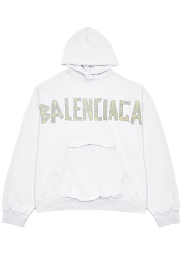 Tape Type Hooded Cotton Sweatshirt - - L - Balenciaga - Modalova