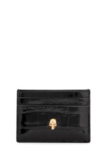 Skull-embellished Leather Card Holder - Alexander McQueen - Modalova