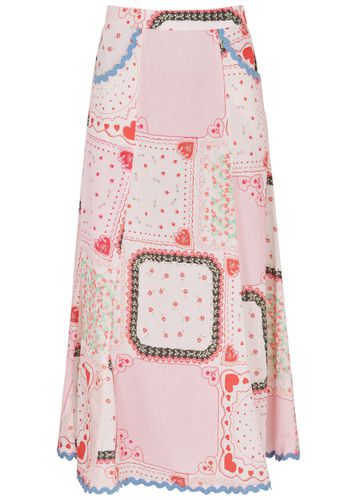 Hyan Printed Cotton-blend Midi Skirt - - 10 (UK10 / S) - Damson Madder - Modalova