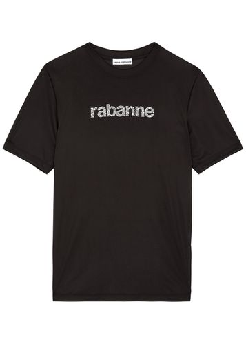 Logo-embellished Satin-jersey T-shirt - - S (UK8-10 / S) - Paco Rabanne - Modalova