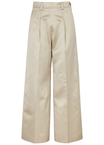 Forte_forte Chic Herringbone Satin Trousers - - 3 (UK 12 / M) - forte forte - Modalova