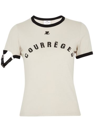 Buckle-embellished Logo Cotton T-shirt - - XS (UK6 / XS) - Courrèges - Modalova