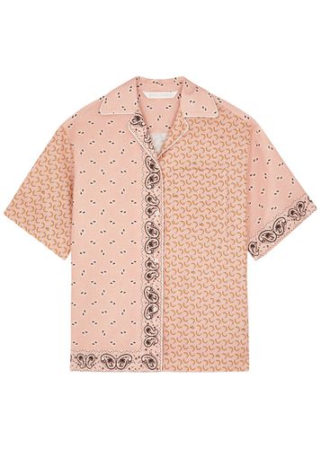 Patchwork Printed Linen-blend Shirt - - 40 (UK8 / S) - Palm Angels - Modalova