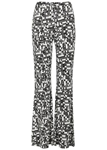 Brooklyn Printed Flared Jersey Trousers - - L (UK14 / L) - Diane von Furstenberg - Modalova