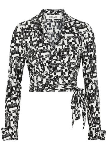 Bobbie Printed Jersey Wrap top - - S (UK8-10 / S) - Diane von Furstenberg - Modalova