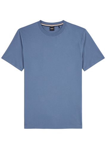 Boss Logo Cotton T-shirt - Blue - Boss - Modalova