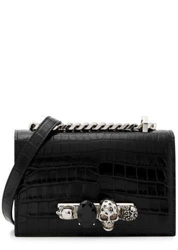 The Jewelled Satchel Mini Crocodile-effect Leather Cross-body bag - Alexander McQueen - Modalova