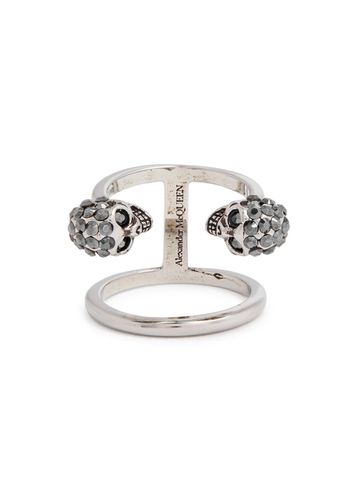 Twin Skull Crystal-embellished Ring - Alexander McQueen - Modalova