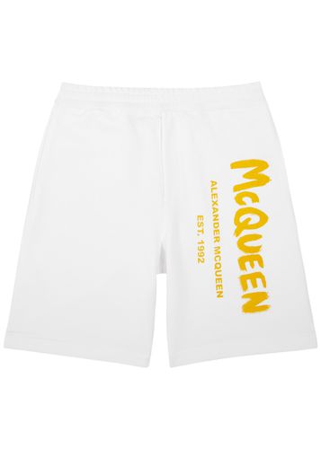 Graffiti Logo-print Cotton Shorts - - L - Alexander McQueen - Modalova