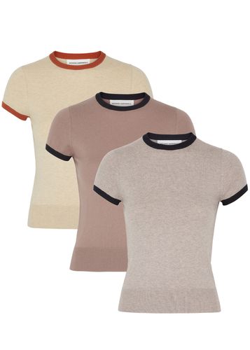 N°339 Chloe Cotton-blend T-shirts - set of Three - - One Size - extreme cashmere - Modalova