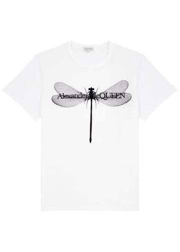 Dragonfly Printed Cotton T-shirt - Alexander McQueen - Modalova