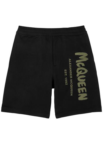 Graffiti Logo-print Cotton Shorts - - M - Alexander McQueen - Modalova